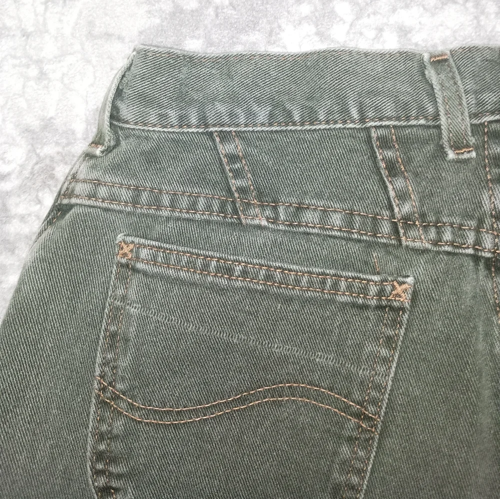 Vintage Lee Green High waist Mom Jeans Size Size 12 Short - Picture 2 of 13